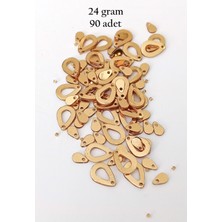 Esranın Dünyası Oya Abiye Bileklik Kolye Pleksi Metalik Plastik Pul Altın Renk 24 Gram 90 Adet - BNC556 RSXML34-ESR