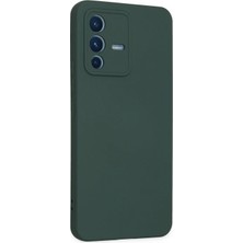 Marsilyan Vivo V23 5g Kılıf Nano Içi Kadife Silikon - Koyu Yeşil