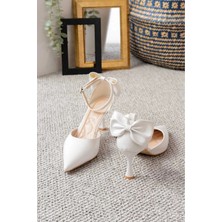 v.s.h velvet Kadın Fiyonklu🎀 Abiye Rugan Topuklu 7cm Şık Ayakkabı