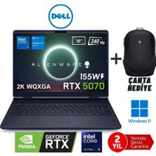 Dell Alienware Core Ultra 9 275HX-RTX5070 8GB-32GB-1TB SSD-16INC-W11 Dell Türkiye Garantili
