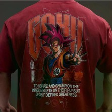 Vanquish Dbs Goku Red Oversized T Shirt
