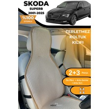 Yumuşak Pamuk Oto Koltuk Koruyucu Kılıf Seti, Krem Renk, 5'li