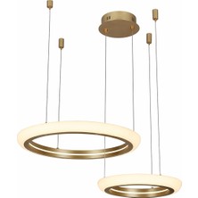 Noya Lighting LED Avize - Ledli Halka Avize - Yemek Masası Avizesi -  Oturma Odası Salon Avizesi - 60*40*150 cm