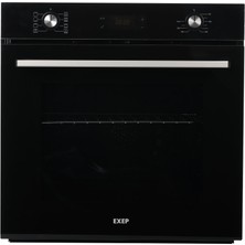 exep ef-260 siyah ankastre fırın(71 litre-turbo fan/soğutma fan-8 programlı- kurulum)