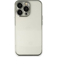 Elma Shop  Iphone 14 Pro Kılıf  Lensli  - Gümüş