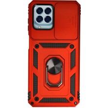 Galaxy M33 Kılıf Pars Lens Yüzüklü - Kırmızı