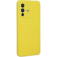 Marsilyan Vivo V23 5g Kılıf Nano Içi Kadife Silikon - Sarı