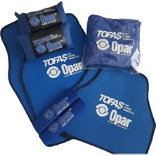 Mavi Renk Oto Kılıf, Halı Paspas ve Deri Yastık Seti Tofaş Şahin Uyumlu