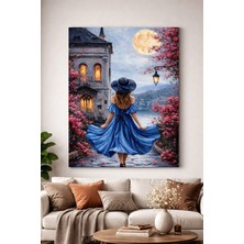 Illustrator Tasarım Dekoratif Kanvas Kumaş Duvar Tablosu