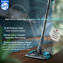 Philips Phılıps 8000 Serisi Aqua Plus Kablosuz Dik Süpürge, 25.2 V, 80 Dk'ya Kadar Çalışma Süresi, XC8057/01
