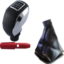 Zetoto Tofaş Doğan Slx Spor Vites Topuzu ve Körüğü Takım Siyah Renk Özel Tasarım Legend Modeli