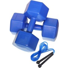 PremiumPort 3kg x 2 Adet Dambıl ve Atlama Ipi Seti Vinyl Kaplama