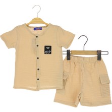 Crassi Erkek Çocuk Şortlu Takım Müslin Kumaş