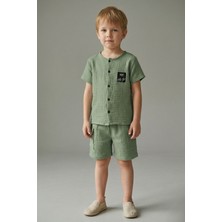 Crassi Erkek Çocuk Şortlu Takım Müslin Kumaş