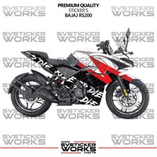 Bajaj RS200 Kaplama Sticker Ride Or Die Design Motor Kaplama Modeli Hazır Kit Tüm Modeller Uyumlu