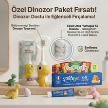 Smileyes Kids Meyve Jölesi Aromalı Çocuk Diş Macunu 3-6 Yaş + Smile Yes Dinazor Serisi Diş Fırçası 1-5 Yaş