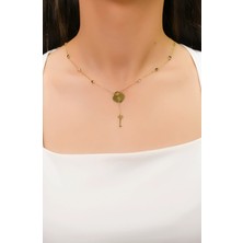 Güneyler Altın Ve Mücevherat Kalp Anahtar Kolye 14 Ayar A043705