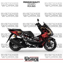 Honda Pcx Kaplama Sticker Death Design Motor Kaplama Modeli Hazır Kit 2025 Uyumlu 