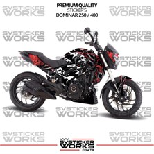 Bajaj Dominar 250 / 400 Kaplama Sticker Death Design Motor Kaplama Modeli Hazır Kit Tüm Modeller Uyumlu