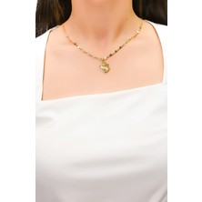 Güneyler Altın Ve Mücevherat Kalpli Melek Kolye 14 Ayar A055413