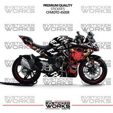 Cfmoto 450SR Kaplama Sticker Death Design Motor Kaplama Modeli Hazır Kit Tüm Modeller Uyumlu