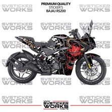 Bajaj RS200 Kaplama Sticker Death Design Motor Kaplama Modeli Hazır Kit Tüm Modeller Uyumlu
