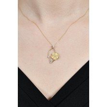 Güneyler Altın Ve Mücevherat Taşlı Menekşe Kolye 14 Ayar A043514