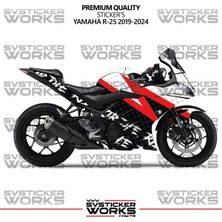 Yamaha R25 Kaplama Sticker Ride Or Die Design Motor Kaplama Modeli Hazır Kit 2019-2024 Uyumlu 
