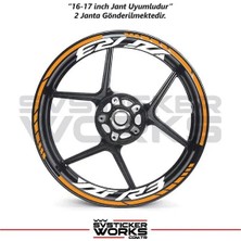 Sv Sticker Works Yamaha Yzf-R3 Yazılı Jant Sticker Dış ve Iç Set Sticker Jant Şeridi