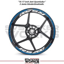 Sv Sticker Works Bajaj RS200 Jant Sticker Dış ve Iç Set Sticker Jant Şeridi
