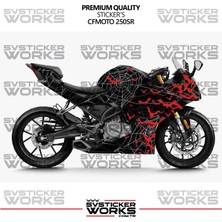 Cfmoto 250SR Kaplama Sticker Crimson Web Design Motor Kaplama Modeli Hazır Kit Tüm Modeller Uyumlu