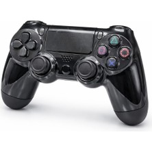 Beemen Ps4 ve Pc Uyumlu Kablosuz Oyun Kolu Joystick Çift Motor Titreşimli Şarjlı Ergonomik Gamepad Siyah