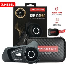 KN6100 Motosiklet Kask Interkom Kulaklık Seti Karbon Çanta Hediye