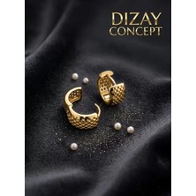 Dizay Concept Xuping Altın Renk Şık Tasarım Bayan Küpe