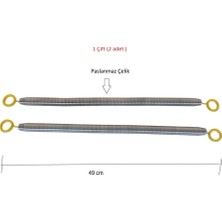 PremiumPort Reformer Tower Push Through Bar Paslanmaz Çelik Sarı Yayı Çift (2 Adet)