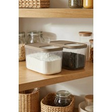 Depa 2'li 7,5 Lt Multibox Vizon Kayar Kapaklı Saklama Kabı & Erzak Kabı & Toz ve Tablet Deterjan Kutusu