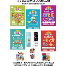 Okul Öncesi Etkinlik  Seti 4 - 6 Yaş ( Etkinlik -Matematik-Çizgi -Harf -Sayı)5 Kitap+Sürpriz Hediyeler Yeni Ürün