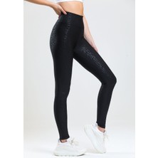 Push-Up Çizgi Desenli Slimfit Tayt
