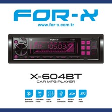 X-604BT Çift USB 3 Amfi Çıkışlı Oto Teyp, Yüksek Performans ve Kaliteli Ses
