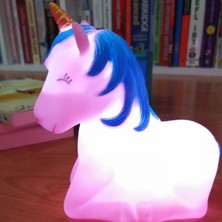 ForWhat Büro Ev Ofis Çocuk Odası Hediyesi Için Holgram Unicorn Dekor Pembe Gece Lambası