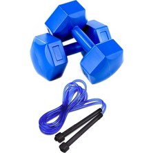 PremiumPort 3 kg ve 6 kg Dambıl ile Atlama Ipi Egzersiz Seti, Pratik Antrenman Malzemesi