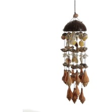 WoodBay Deniz Kabuğu Hindistan Cevizi Coconut Rüzgar Çanı Gülü