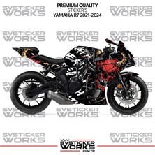 Yamaha R7 Kaplama Sticker Death Design Motor Kaplama Modeli Hazır Kit 2019-2024 Uyumlu 
