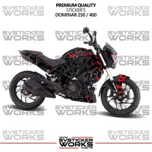 Bajaj Dominar 250 / 400 Kaplama Sticker Crimson Web Design Motor Kaplama Modeli Hazır Kit Tüm Modeller Uyumlu