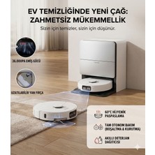Roborock Yeni 36000 Pa Emiş Güçlü 100 Derece Sıcak Suyla Paspas Yıkayan Akıllı Istasyonlu Kavisli Yan Fırçalı Islak Kuru Robot Süpürge,  Çift Fırçalı S20 Sonic
