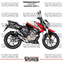 Mondial Drift L Kaplama Sticker Ride Or Die Design Motor Kaplama Modeli Hazır Kit Tüm Yıllar Uyumlu 