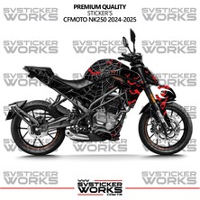 Cfmoto 250NK Kaplama Sticker Crimson Web Design Motor Kaplama Modeli Hazır Kit 2023-2026 Uyumlu