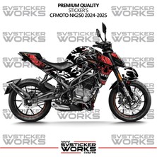 Cfmoto 250NK Kaplama Sticker Death Design Motor Kaplama Modeli Hazır Kit 2023-2026 Uyumlu