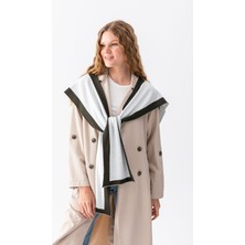 Wega Moda Çift Taraflı Biyeli Patchwork Triko Atkı – Kare Parçalı Unisex Spor Omuz Şalı, Boho Stil Kışlık Atkı