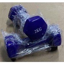 PremiumPort Iki Adet 2 kg Vinil Kaplamalı Dambıl Seti, Ev ve Spor Alanları Için